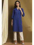 Womens Pink Cotton Blend Straight Kurta | KDG - view 12