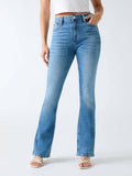 Womens Cotton Blend Solid Blue Jeans | BT10 - view 1