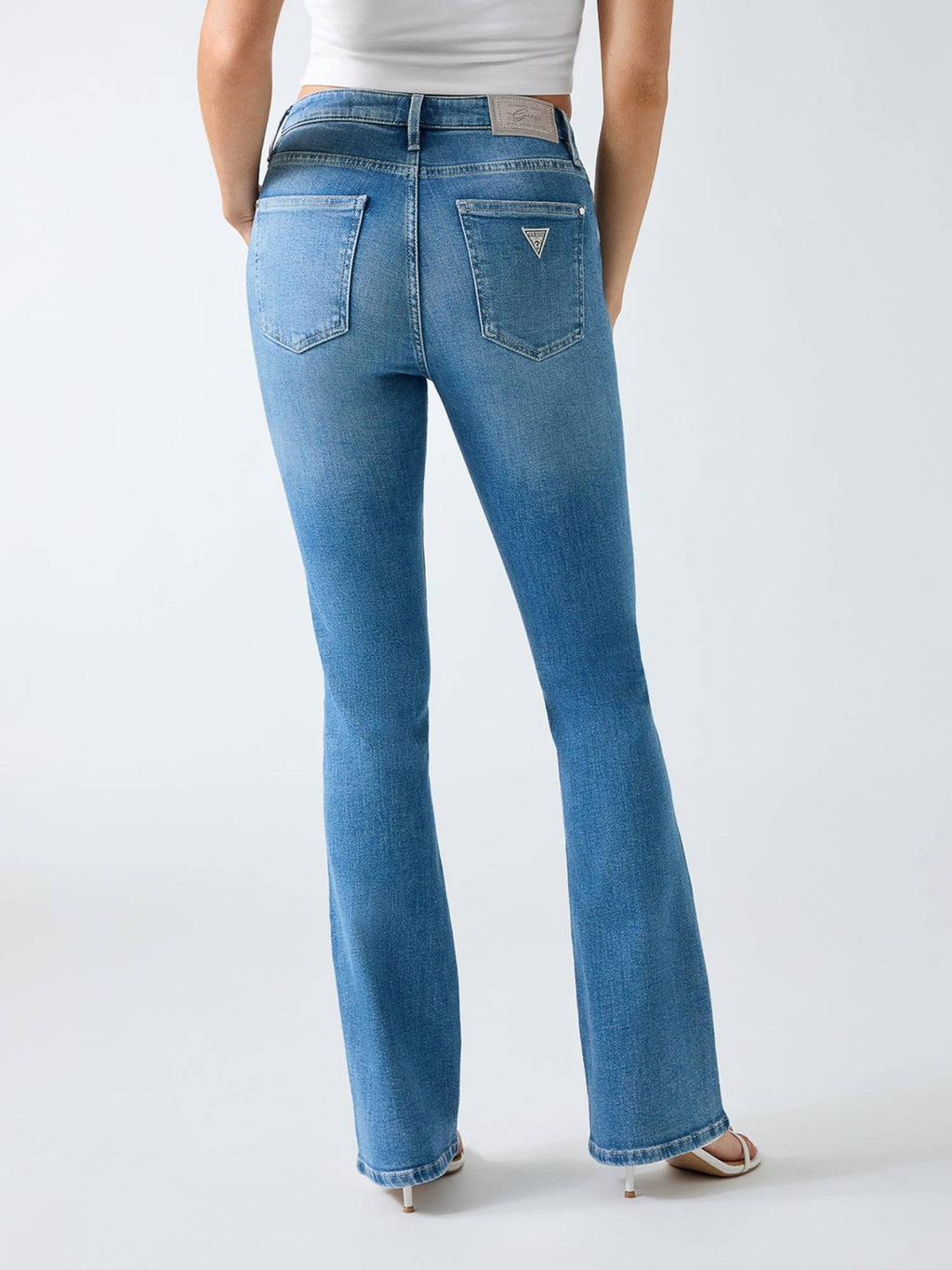 Womens Cotton Blend Solid Blue Jeans | BT10 - view 2