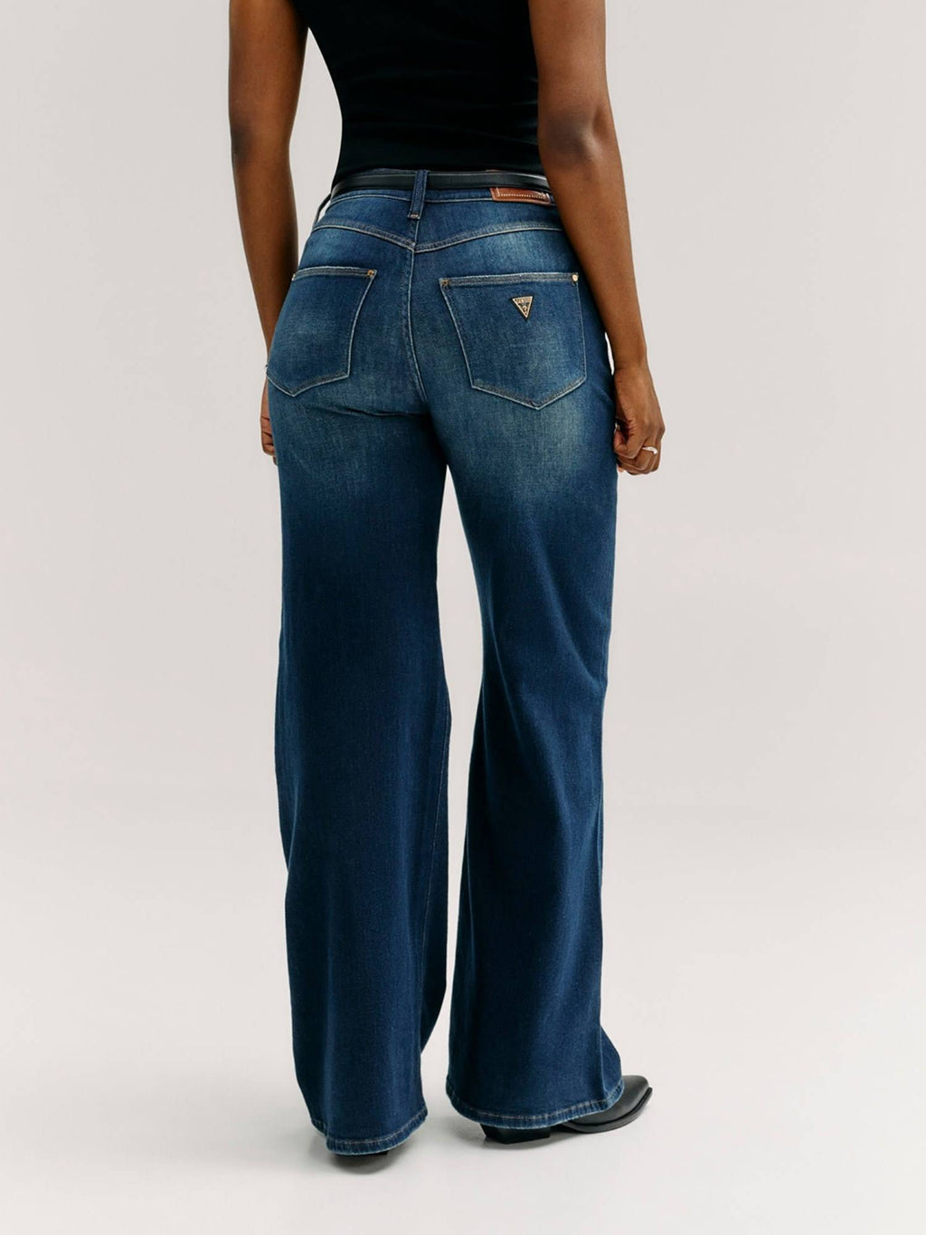 Womens Cotton Blend Solid Navy Blue Jeans | BT10 - view 2
