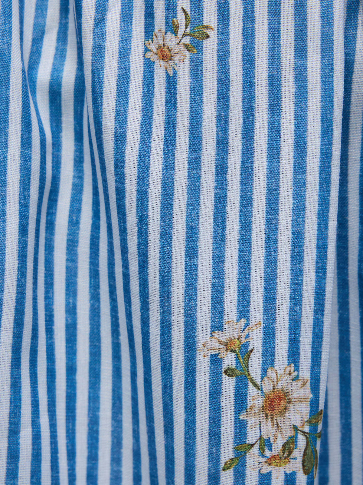 Blue Stripes Double Layered Peplum Strappy Crop Top | CT61 - view 7