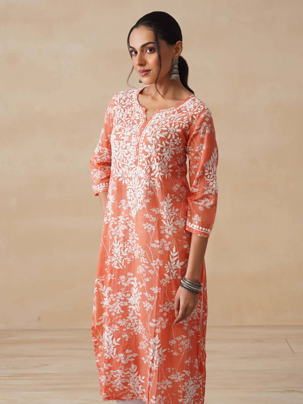 Chikankari Printed Long Kurta | FY93 - view 43