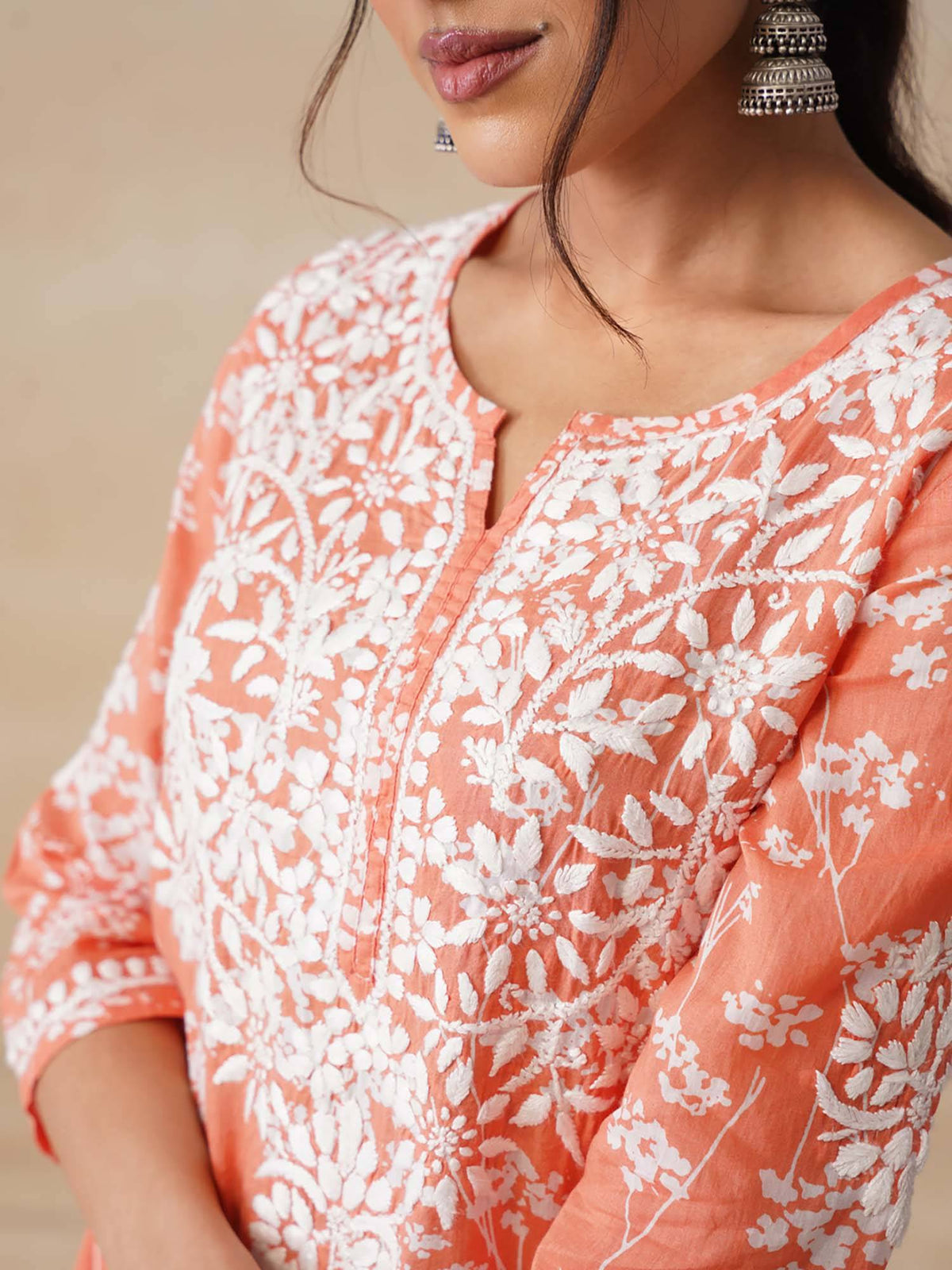Chikankari Printed Long Kurta | KDG - view 45