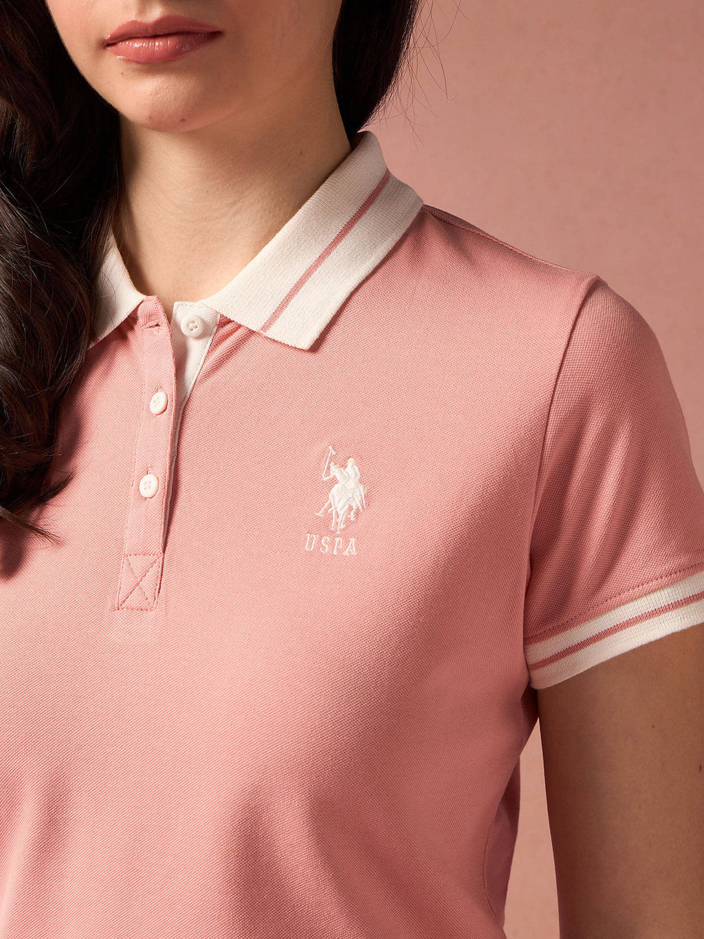 Contrast Striped Collar Solid Polo T-Shirt | PW43 - view 26