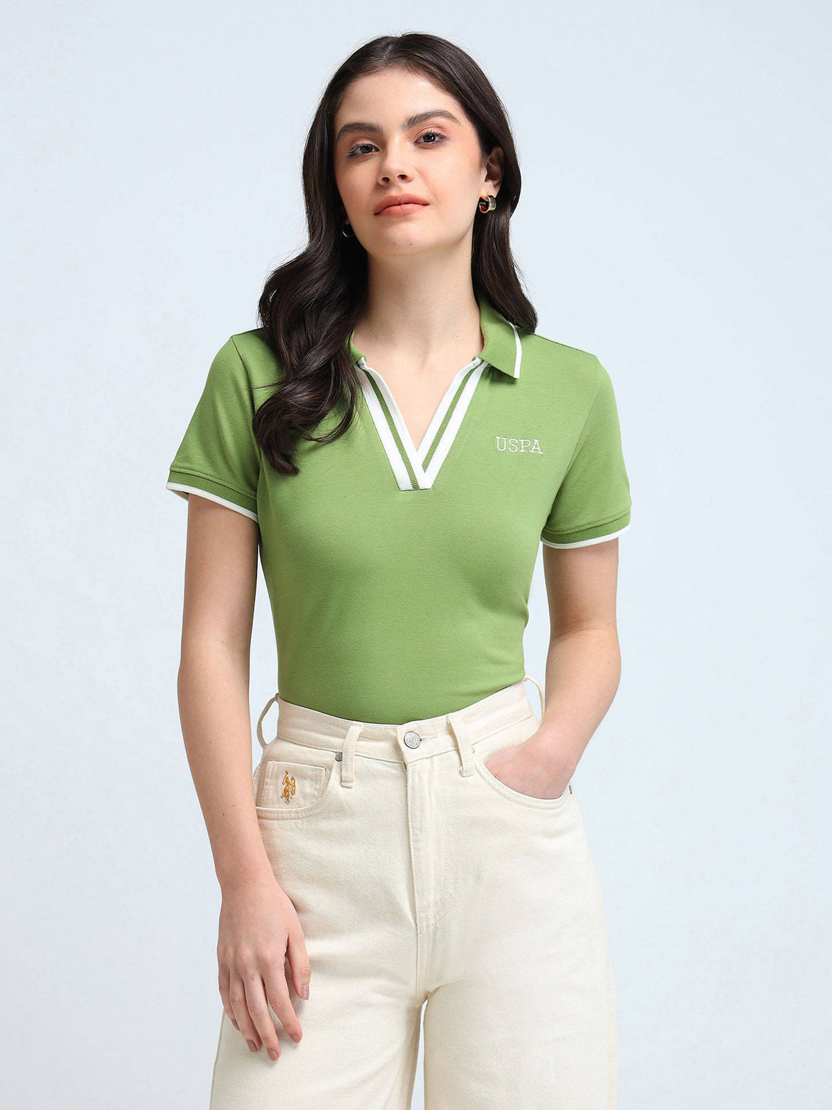 Open Placket Pique Polo T-Shirt | U89 - view 1