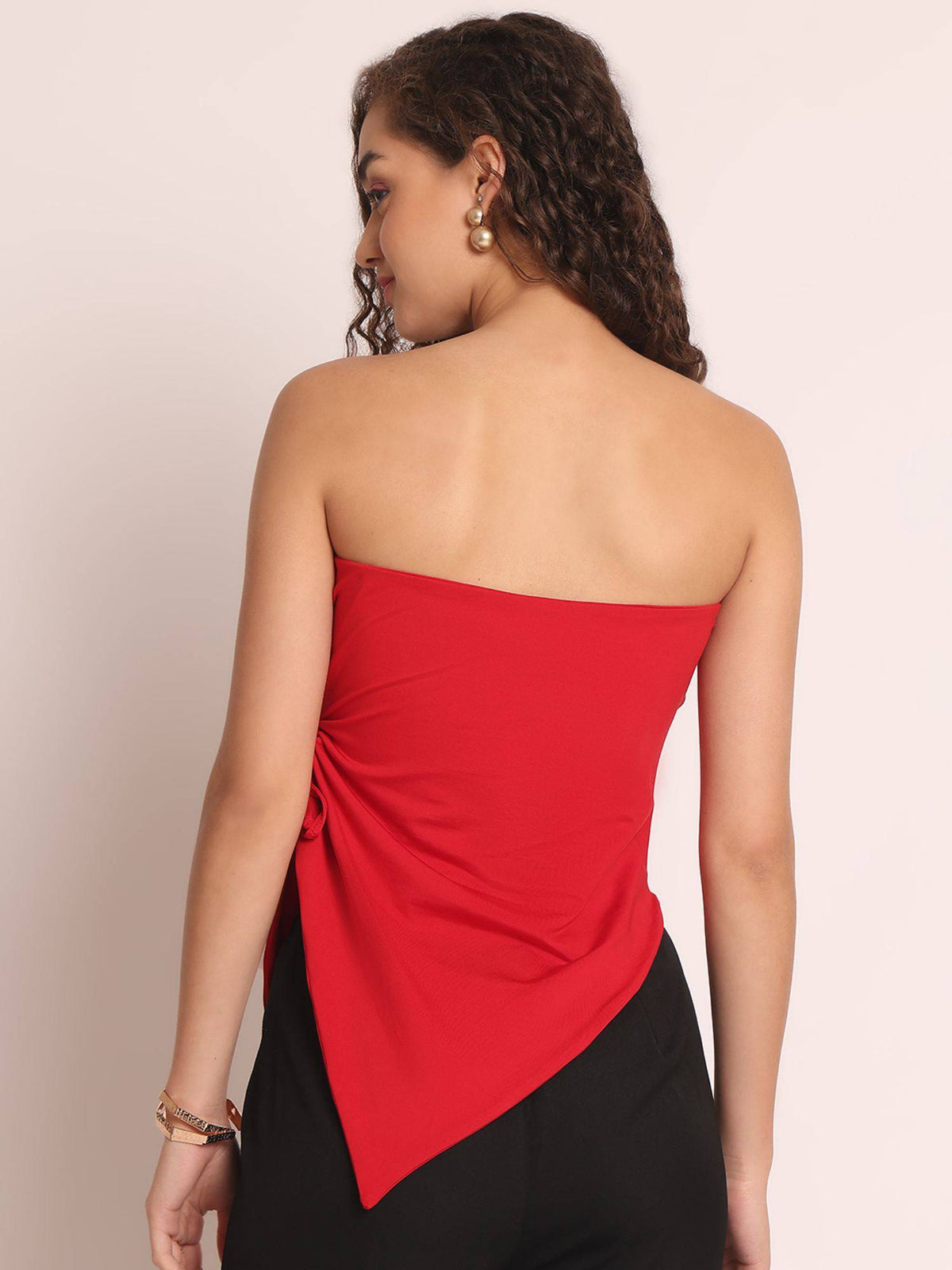 Red Strapless Tube Top | TT90 - view 2