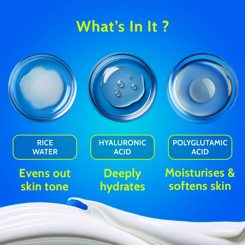 Hydrating Body Lotion with Rice Water & Hyaluronic Acid, Moisturizer for Dry Skin | B20 - view 5