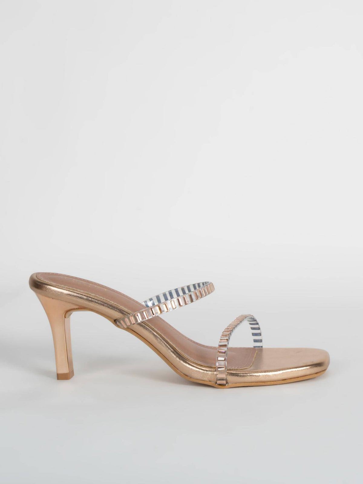 Women's Gold Block Heel Sandals | H78 - view 5