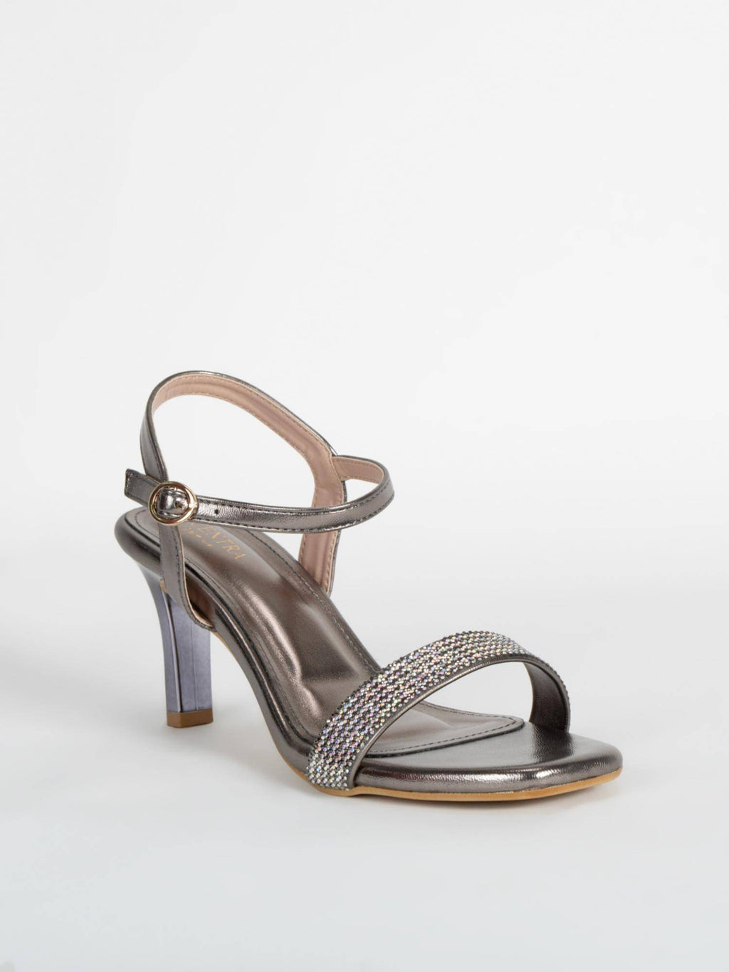 Women's Grey Block Heel Sandals | H78 - view 3