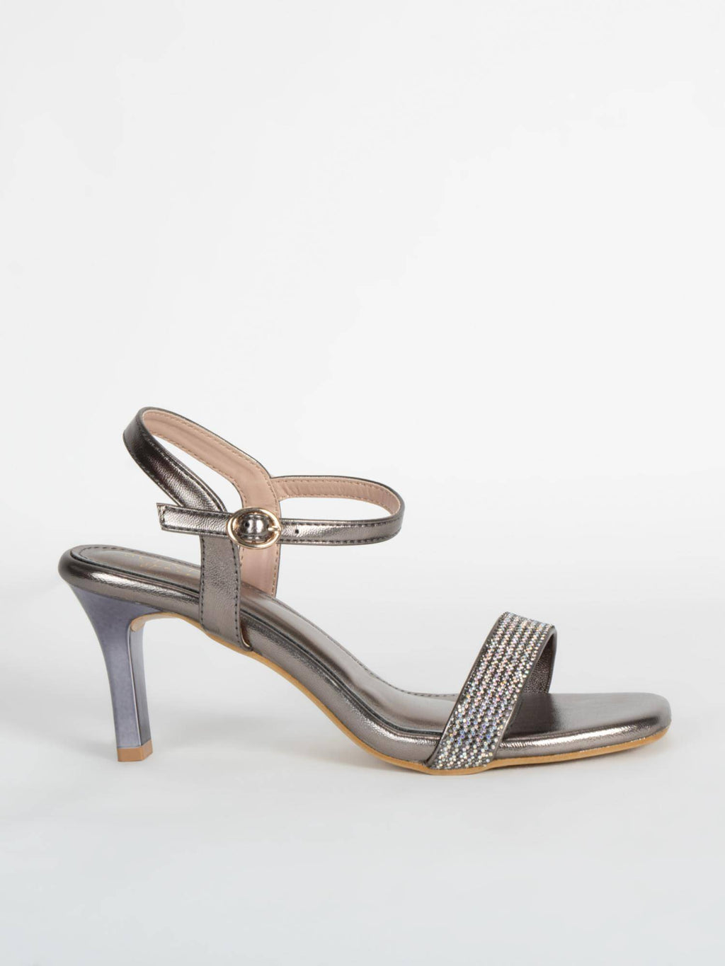 Women's Grey Block Heel Sandals | H78 - view 5