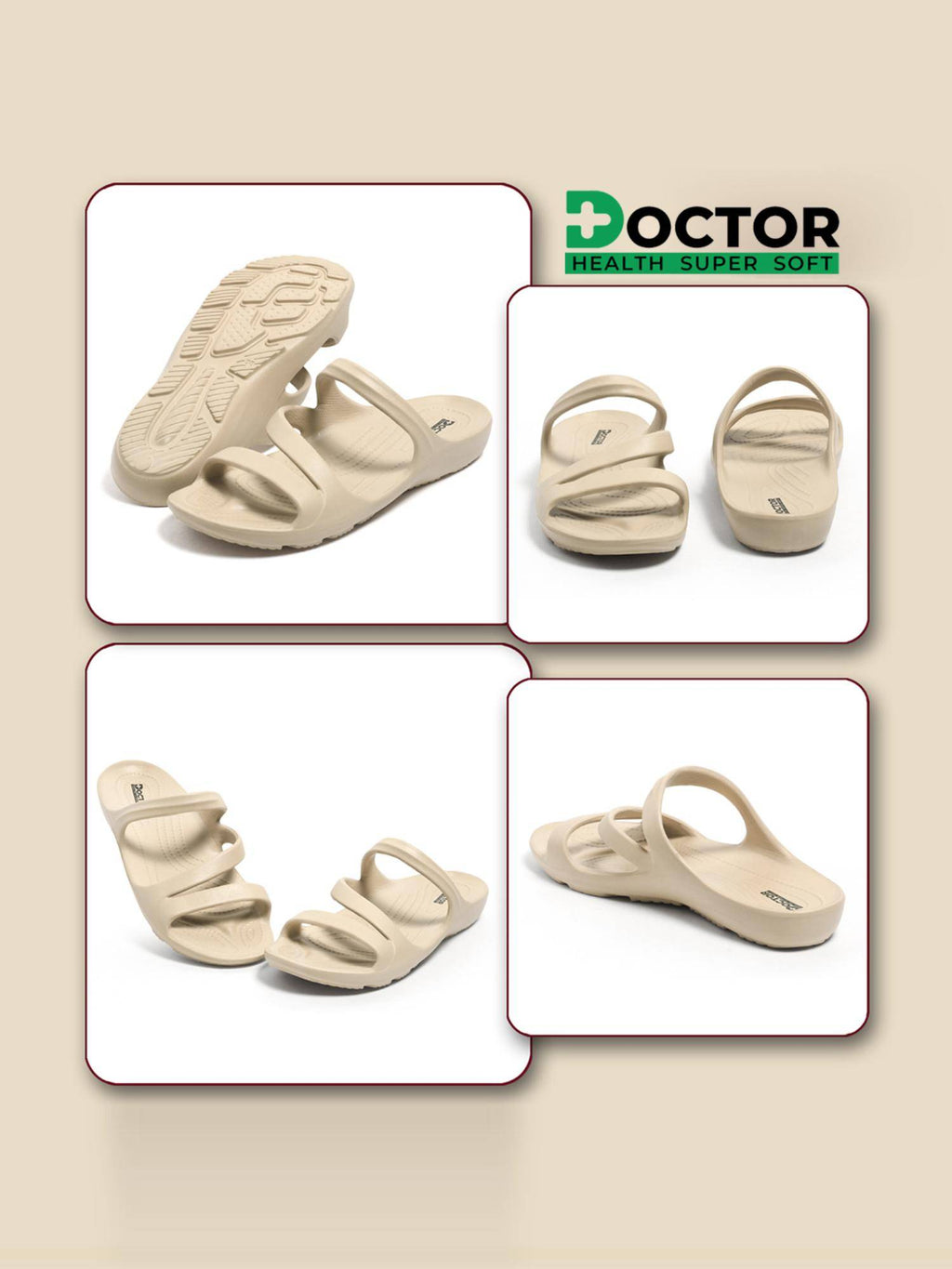 Women Beige Orthopedic Sandals | SD89 - view 3
