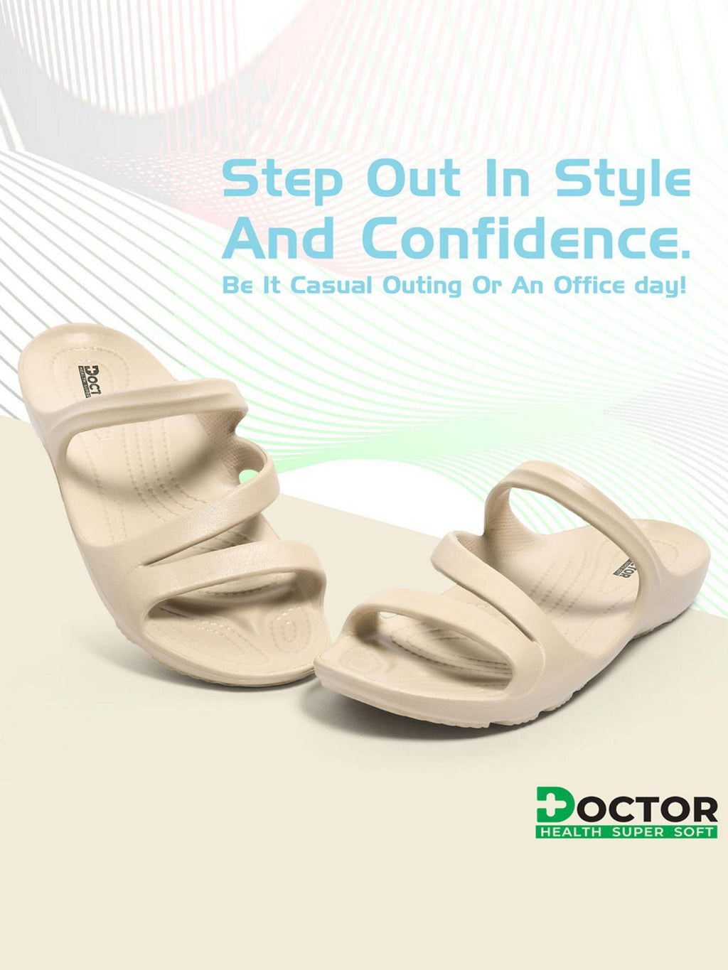 Women Beige Orthopedic Sandals | SD89 - view 4
