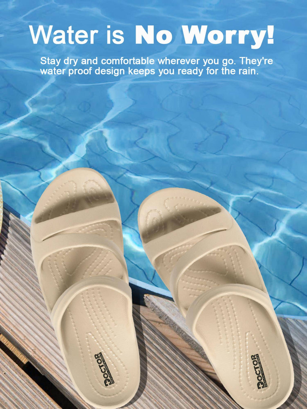Women Beige Orthopedic Sandals | SD89 - view 6