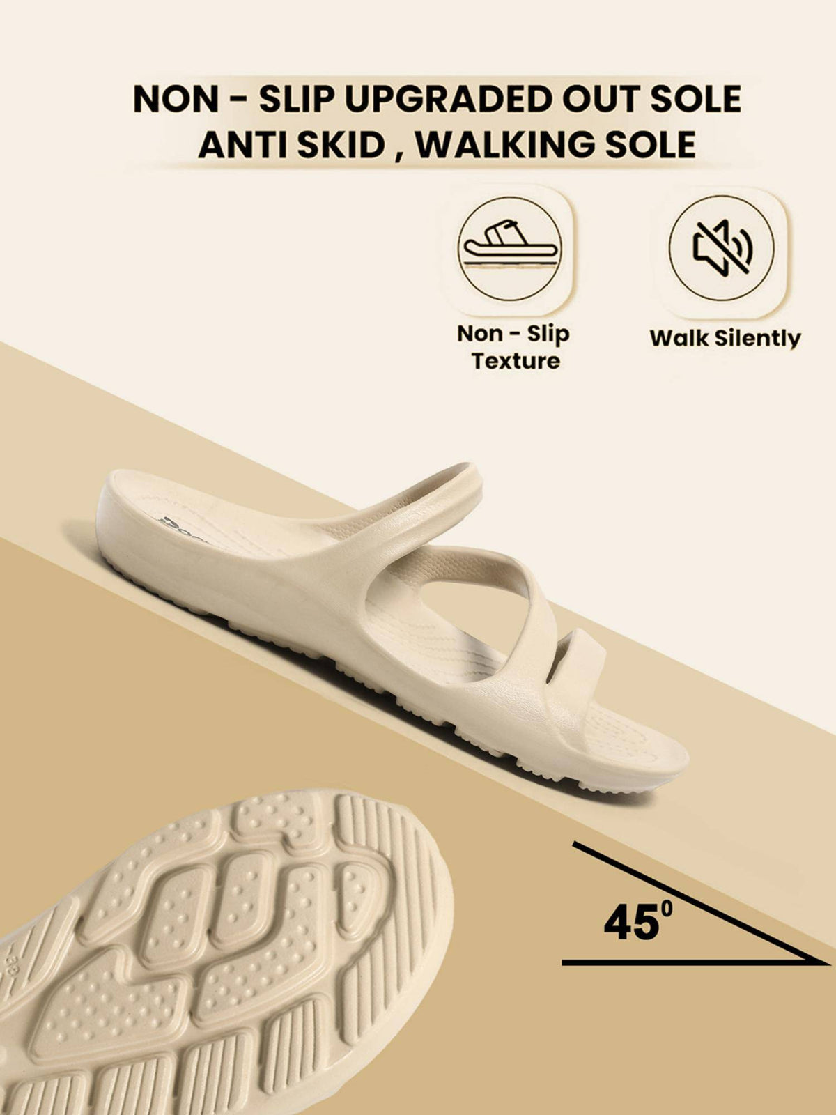 Women Beige Orthopedic Sandals | SD89 - view 7