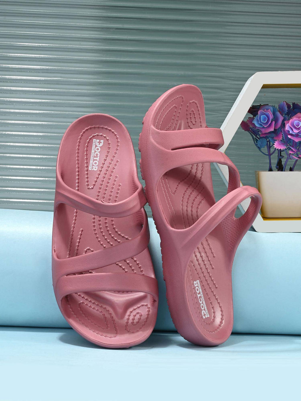 Women Pink Orthopedic Sandals | SD89 - view 2