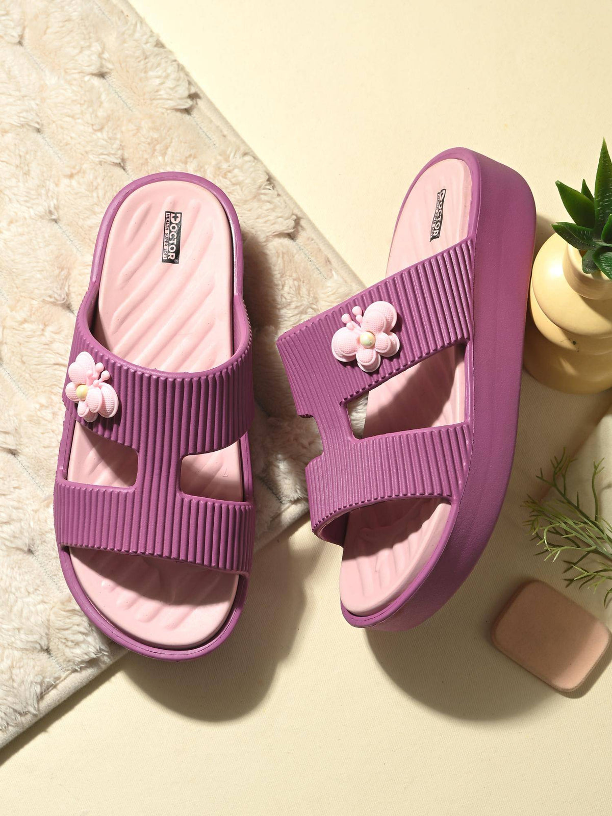 Women Purple Eva Platform Heels | H78 - view 5