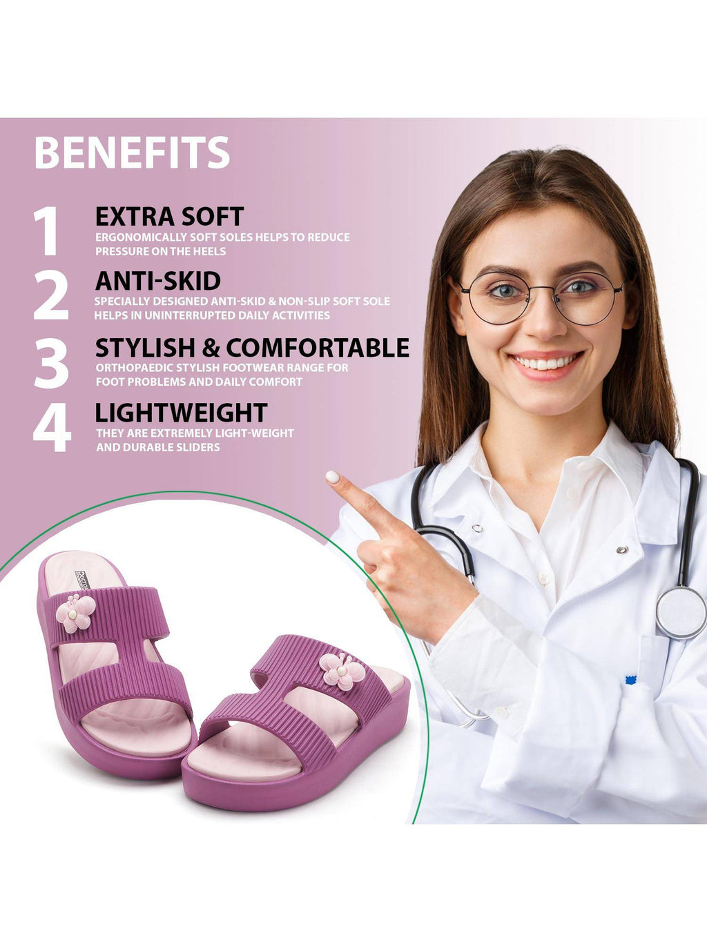 Women Purple Eva Platform Heels | H78 - view 9
