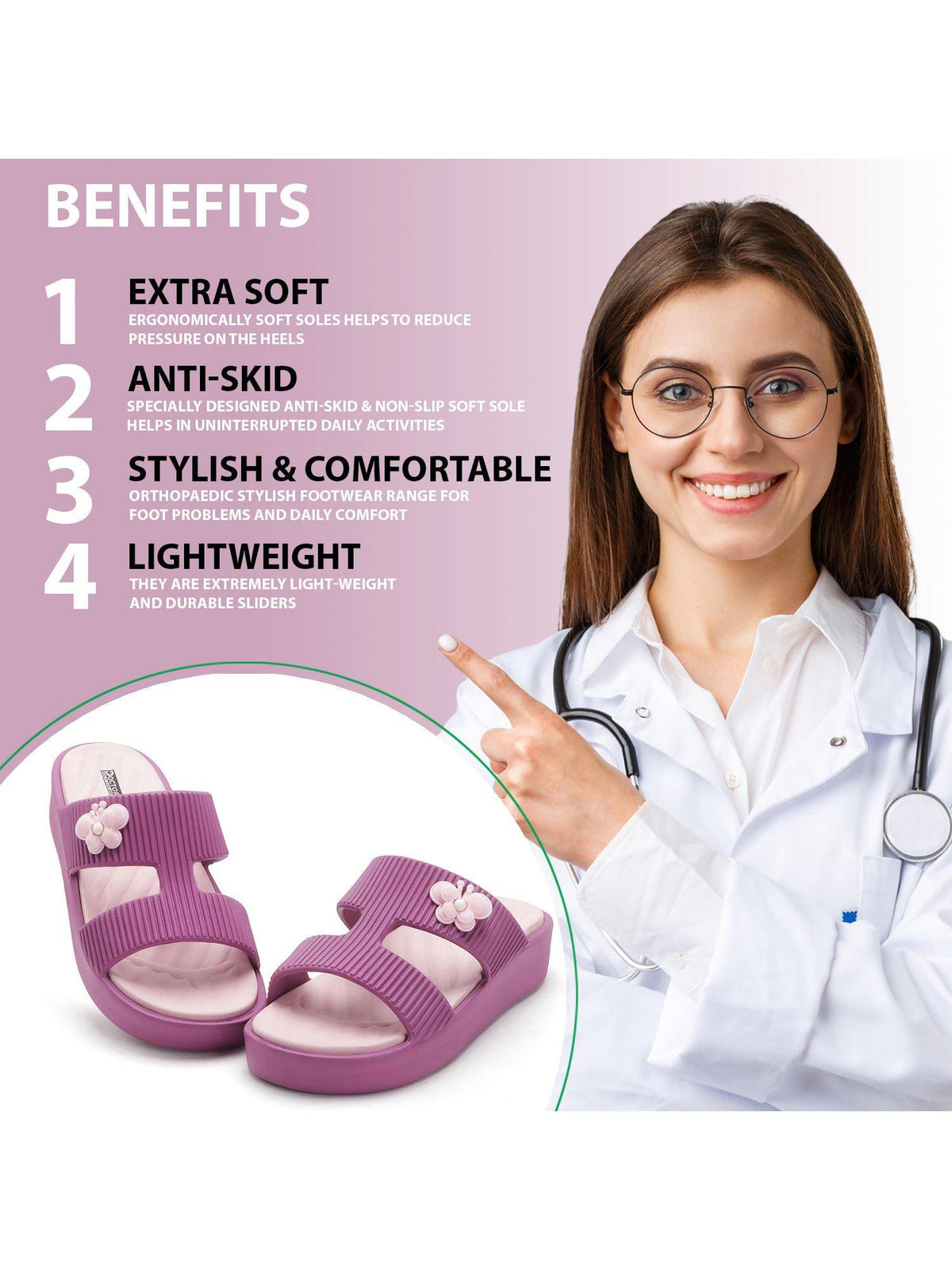 Women Purple Eva Platform Heels | H78 - view 9