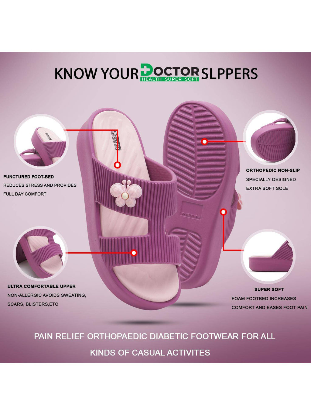 Women Purple Eva Platform Heels | H78 - view 10