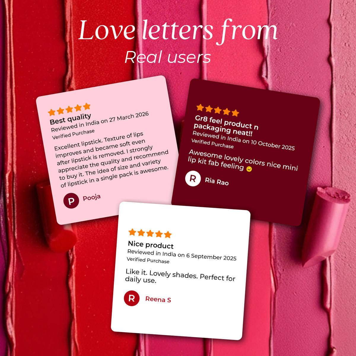 Ayurvedic Lipstick Kit, Matte Finish, Long-lasting & Weightless - Pack of 16 | L12 - view 11