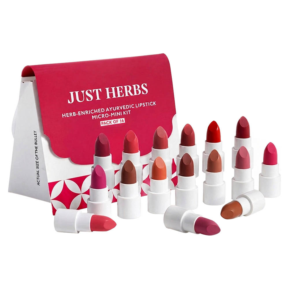 Ayurvedic Lipstick Kit, Matte Finish, Long-lasting & Weightless - Pack of 16 | L12 - view 12