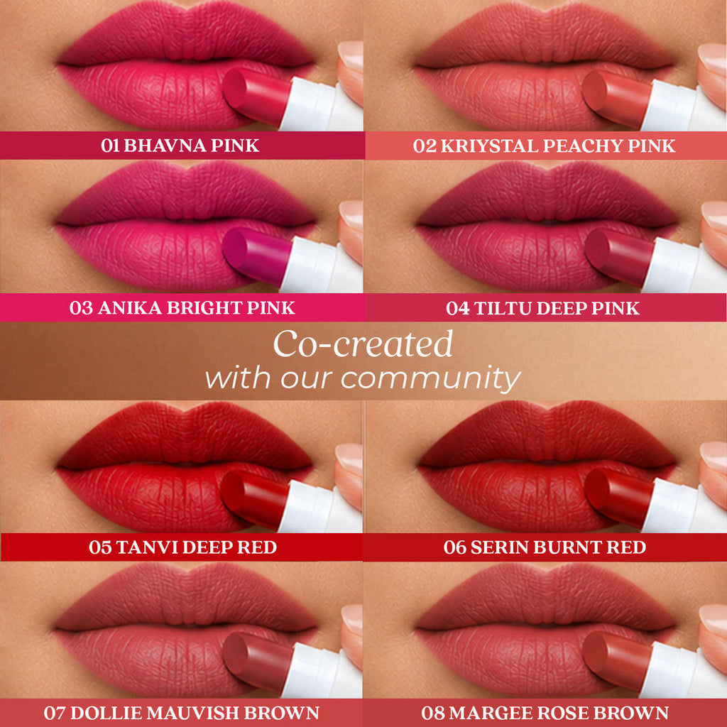 Ayurvedic Lipstick Kit, Matte Finish, Long-lasting & Weightless - Pack of 16 | L12 - view 3