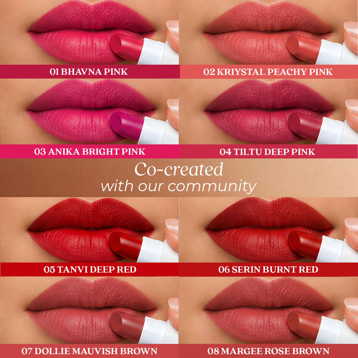 Ayurvedic Lipstick Kit, Matte Finish, Long-lasting & Weightless - Pack of 16 | L12 - view 3