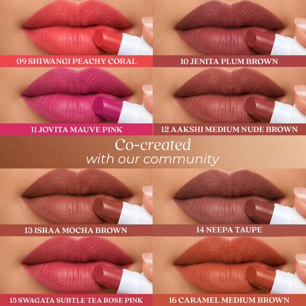 Ayurvedic Lipstick Kit, Matte Finish, Long-lasting & Weightless - Pack of 16 | L12 - view 5