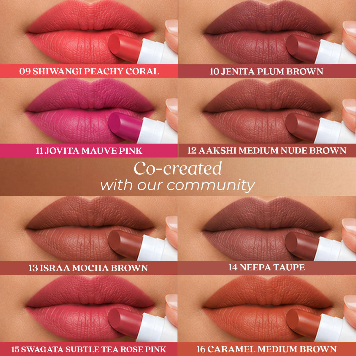 Ayurvedic Lipstick Kit, Matte Finish, Long-lasting & Weightless - Pack of 16 | L12 - view 5