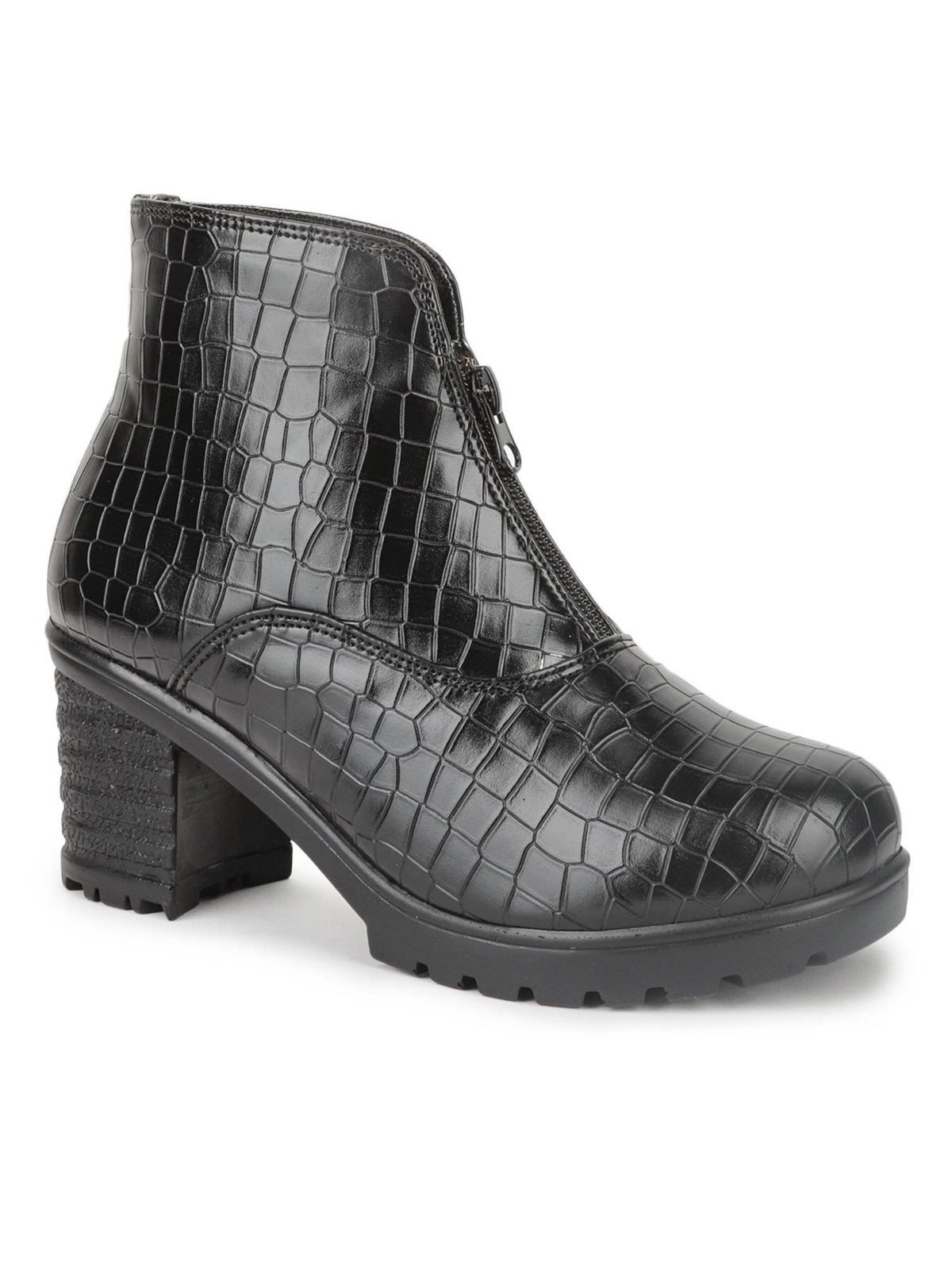 Brown Color Textured Boots | BT61 - view 8