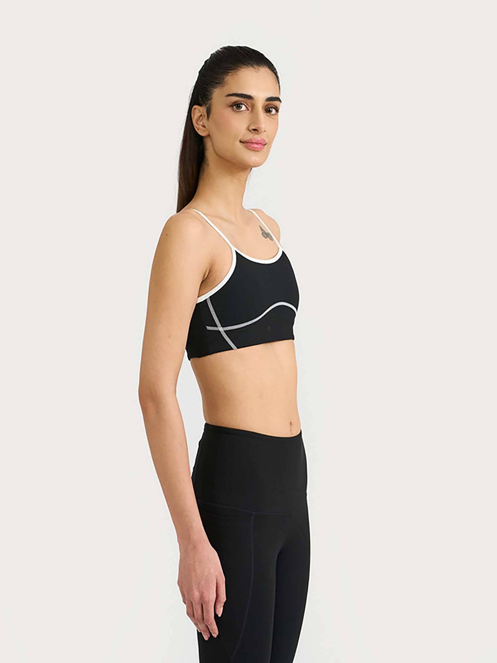 Black High Impact Inbuilt Padded Zen Nova Sports Bra | sb09 - view 2