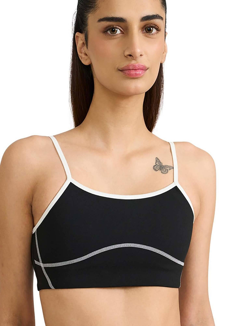 Black High Impact Inbuilt Padded Zen Nova Sports Bra | sb09 - view 4