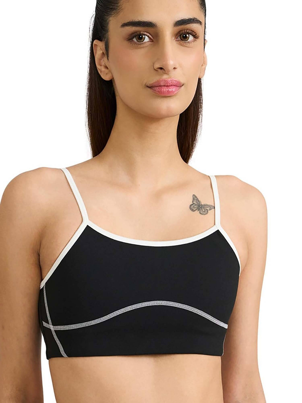 Black High Impact Inbuilt Padded Zen Nova Sports Bra | sb09 - view 4
