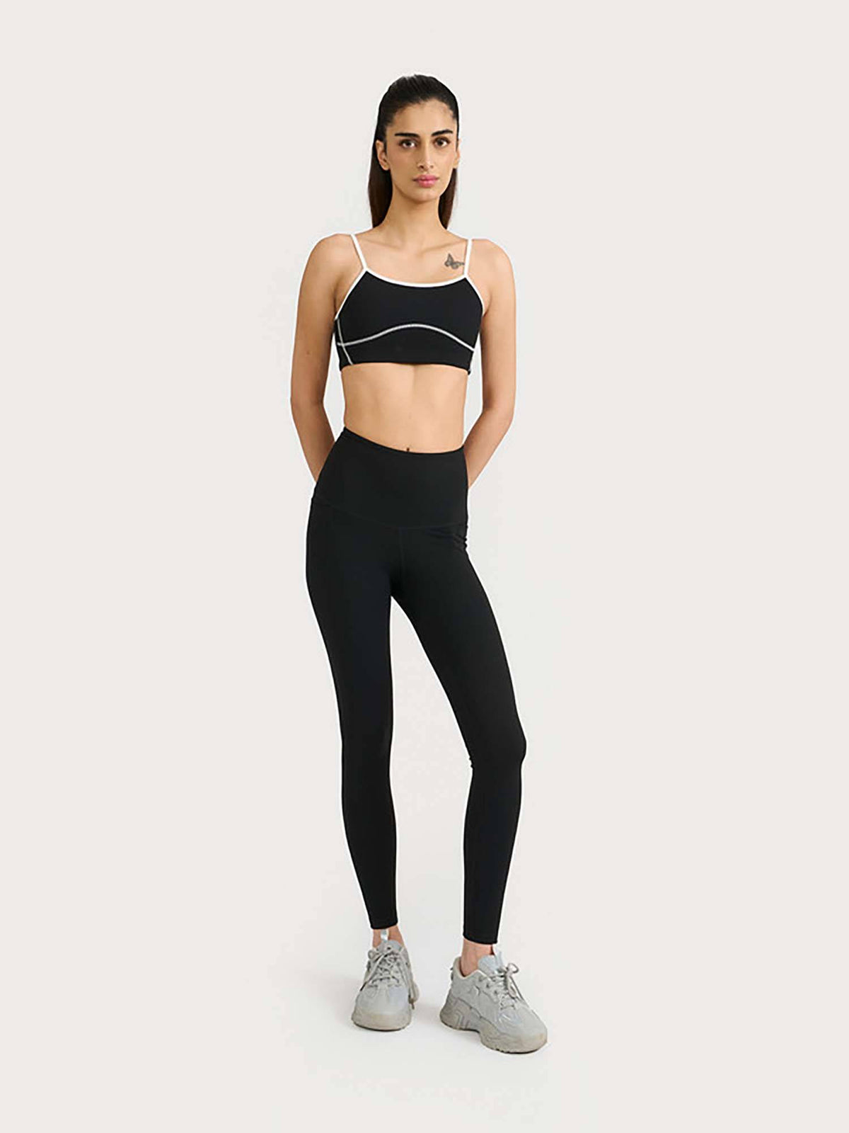 Black High Impact Inbuilt Padded Zen Nova Sports Bra | sb09 - view 5
