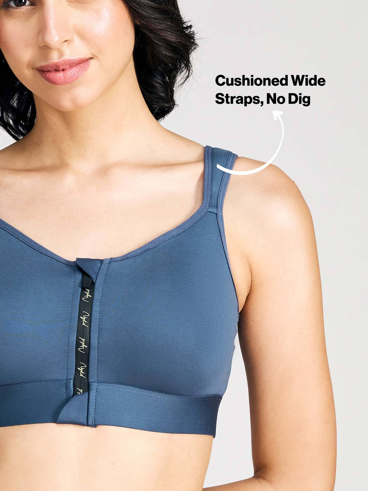 Full Coverage Front Open High Impact Posture Correcting Sports Bra NYK907 Fawn | sb09 - view 52