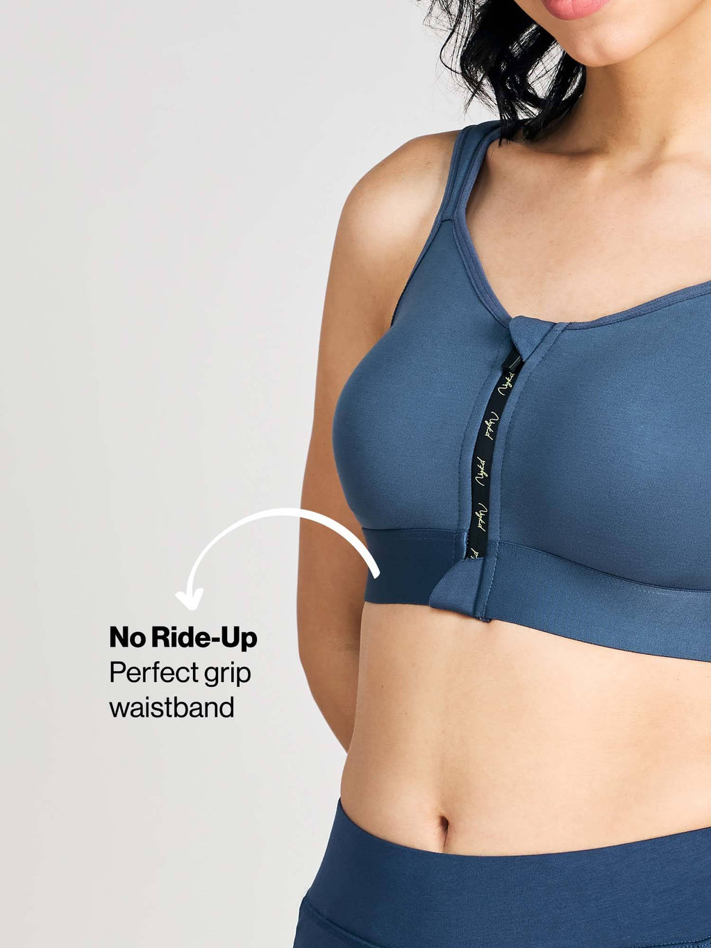 Full Coverage Front Open High Impact Posture Correcting Sports Bra NYK907 Blue | sb09 - view 7