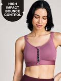 Full Coverage Front Open High Impact Posture Correcting Sports Bra NYK907 Blue | sb09 - view 38