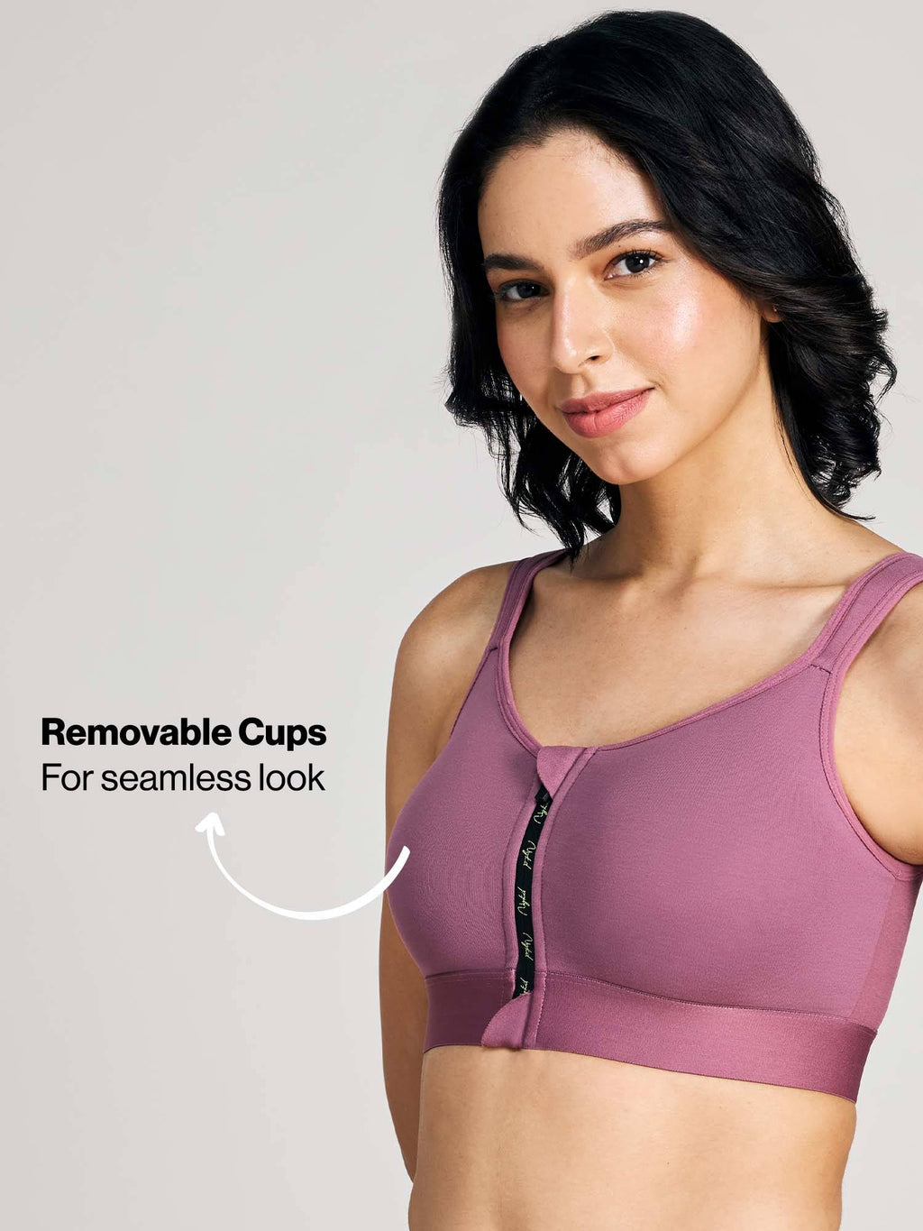 Full Coverage Front Open High Impact Posture Correcting Sports Bra NYK907 Fawn | sb09 - view 24