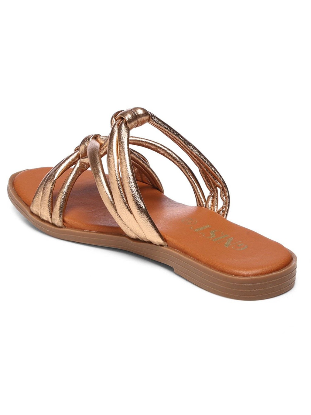 Strappy Slip On Copper Flats | F61 - view 6