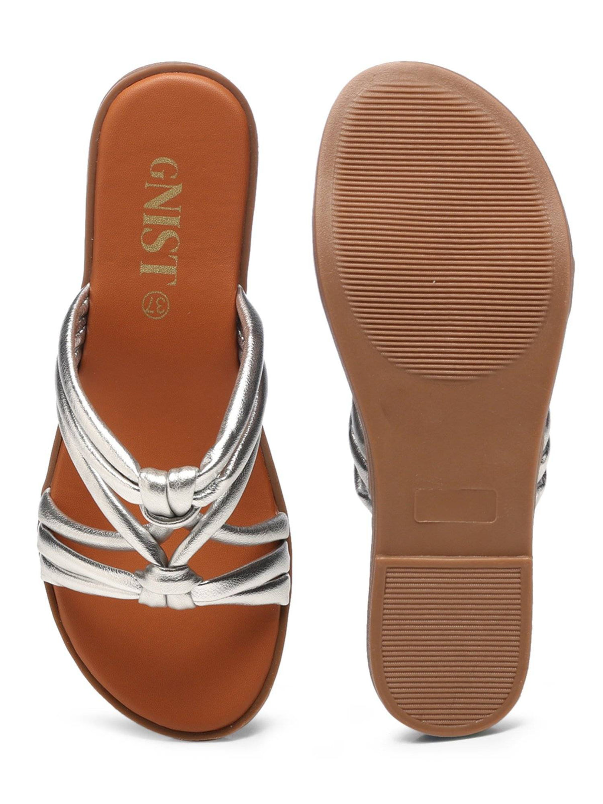 Strappy Slip On Tan Flats | F61 - view 28