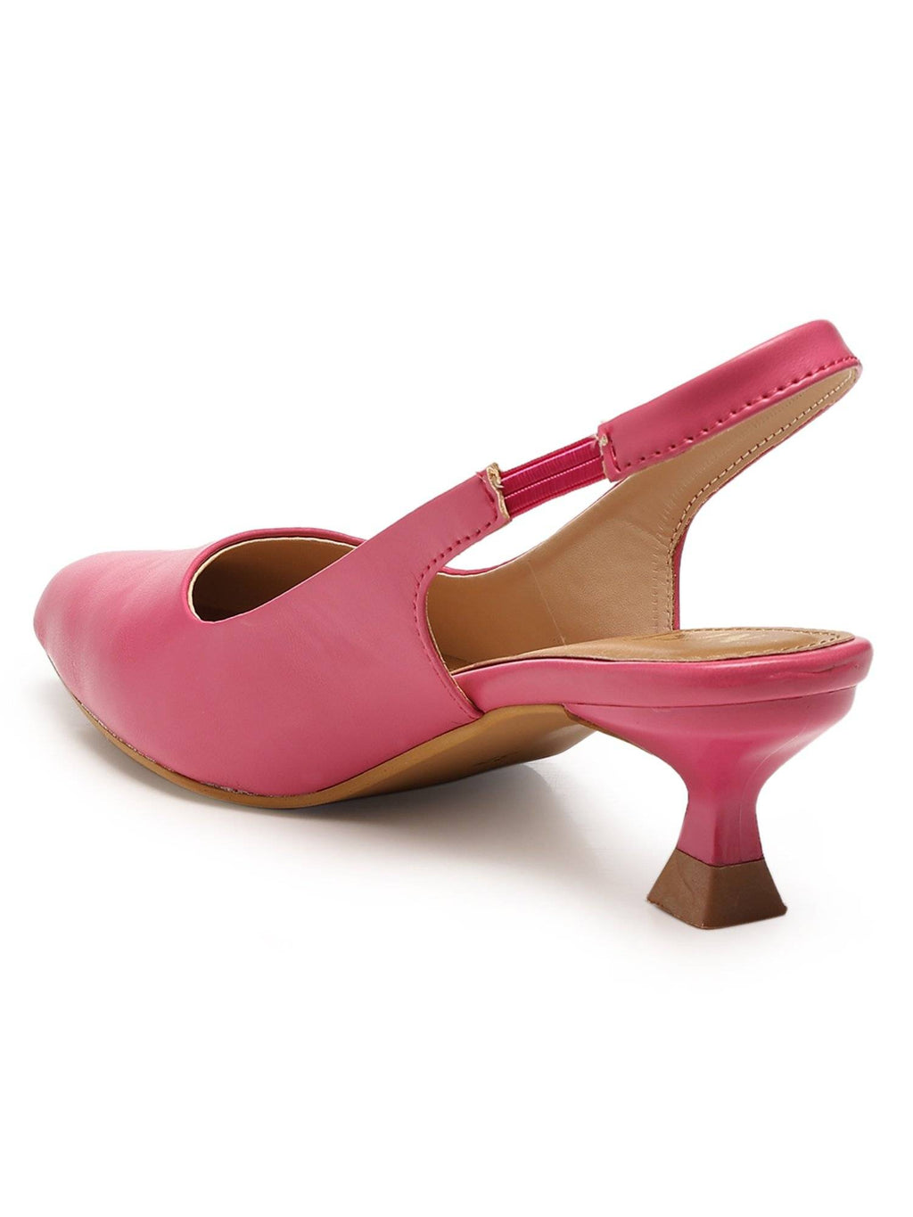 Sling Back Pink Kitten Pump Heels | H78 - view 6