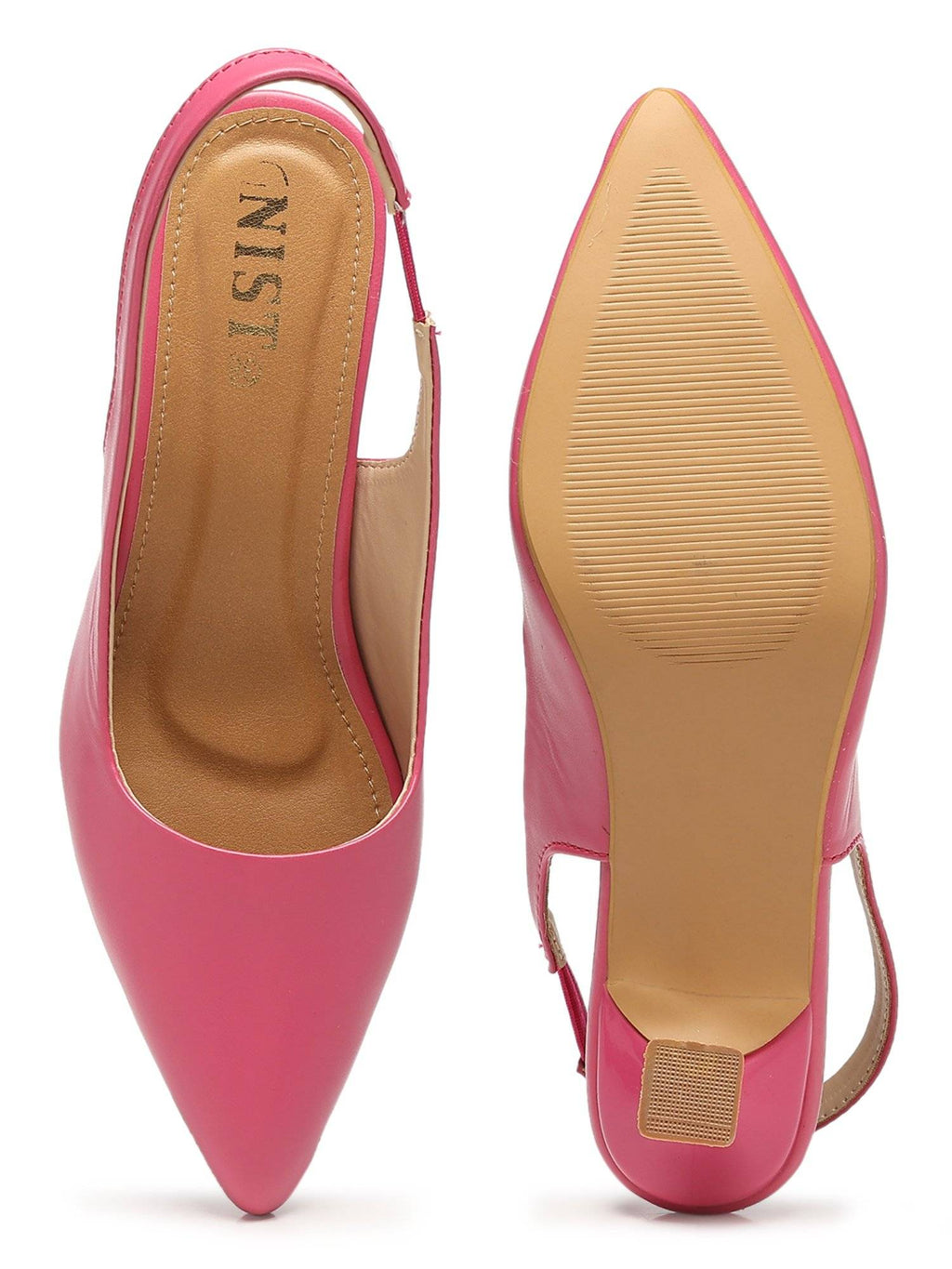 Sling Back Pink Kitten Pump Heels | H78 - view 7