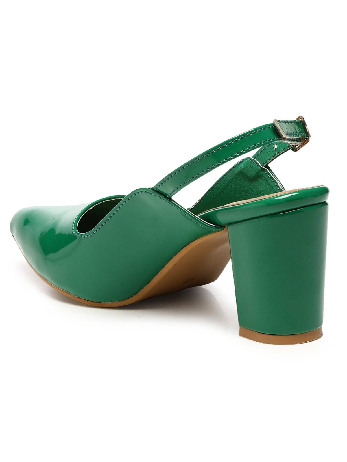 Classic White Block Pump Heels | H78 - view 13