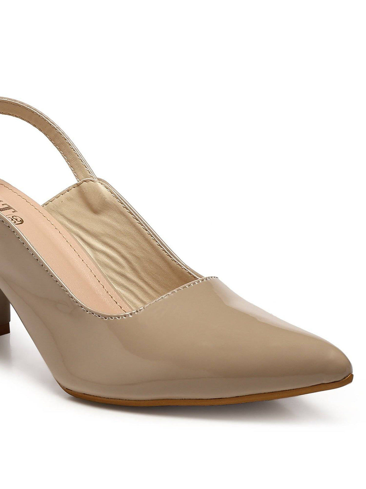 Classic Nude Block Pump Heels | H78 - view 4