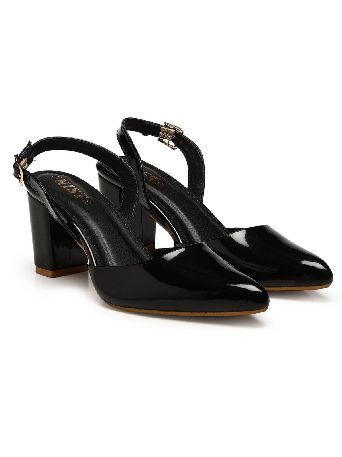 Classic Beige Block Pump Heels | H78 - view 23