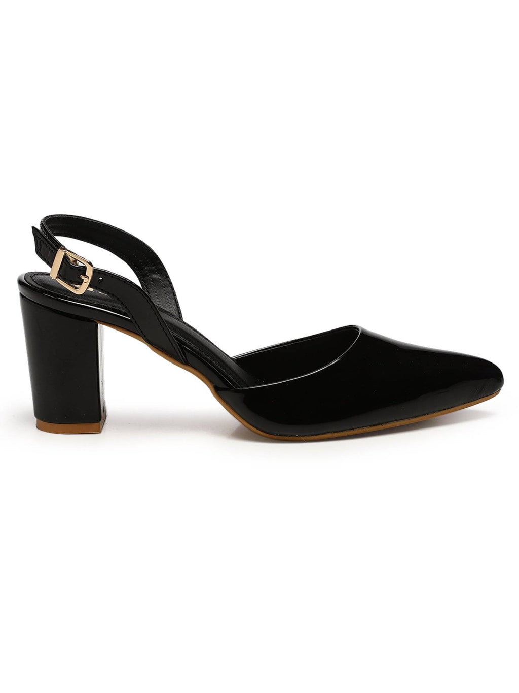 Classic Beige Block Pump Heels | H78 - view 26