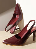 Pointed Cherry Stiletto Pump Heels | H78 - view 1