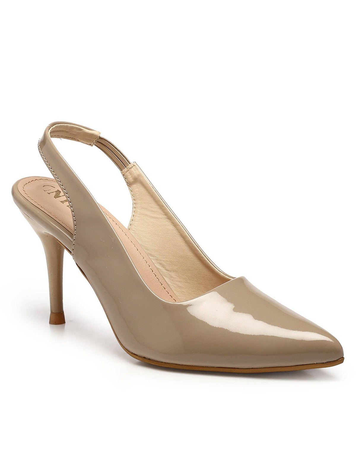 Pointed Nude Stiletto Pump Heels | H78 - view 3