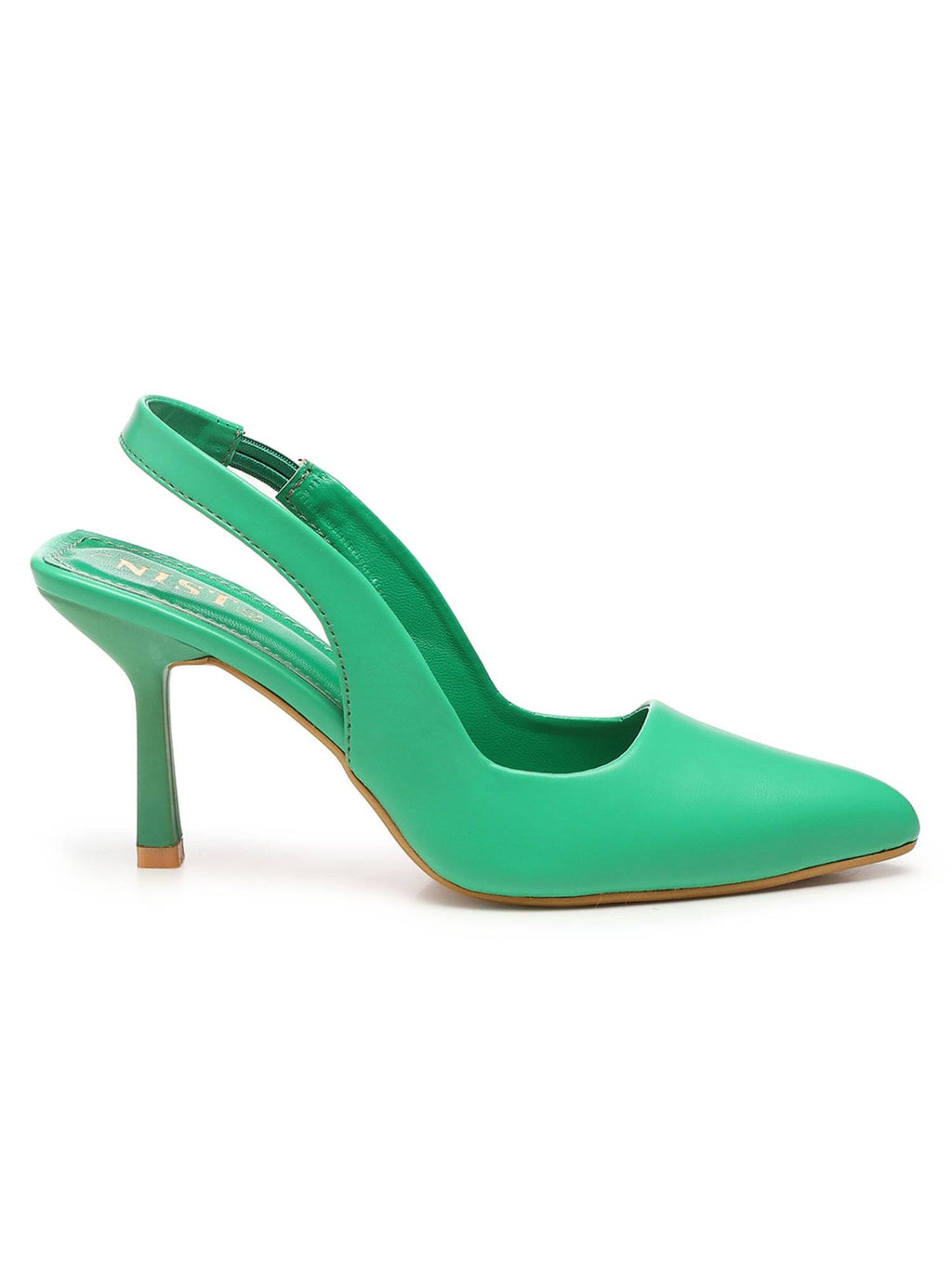 Pointed Green Stiletto Pump Heels | H78 - view 5
