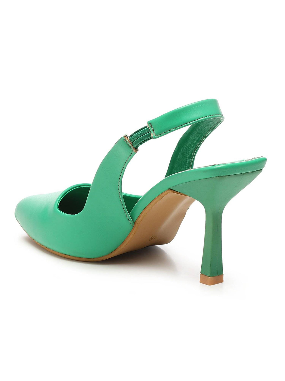 Pointed Green Stiletto Pump Heels | H78 - view 6
